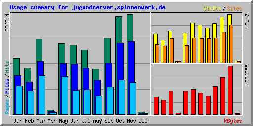 Usage summary for jugendserver.spinnenwerk.de